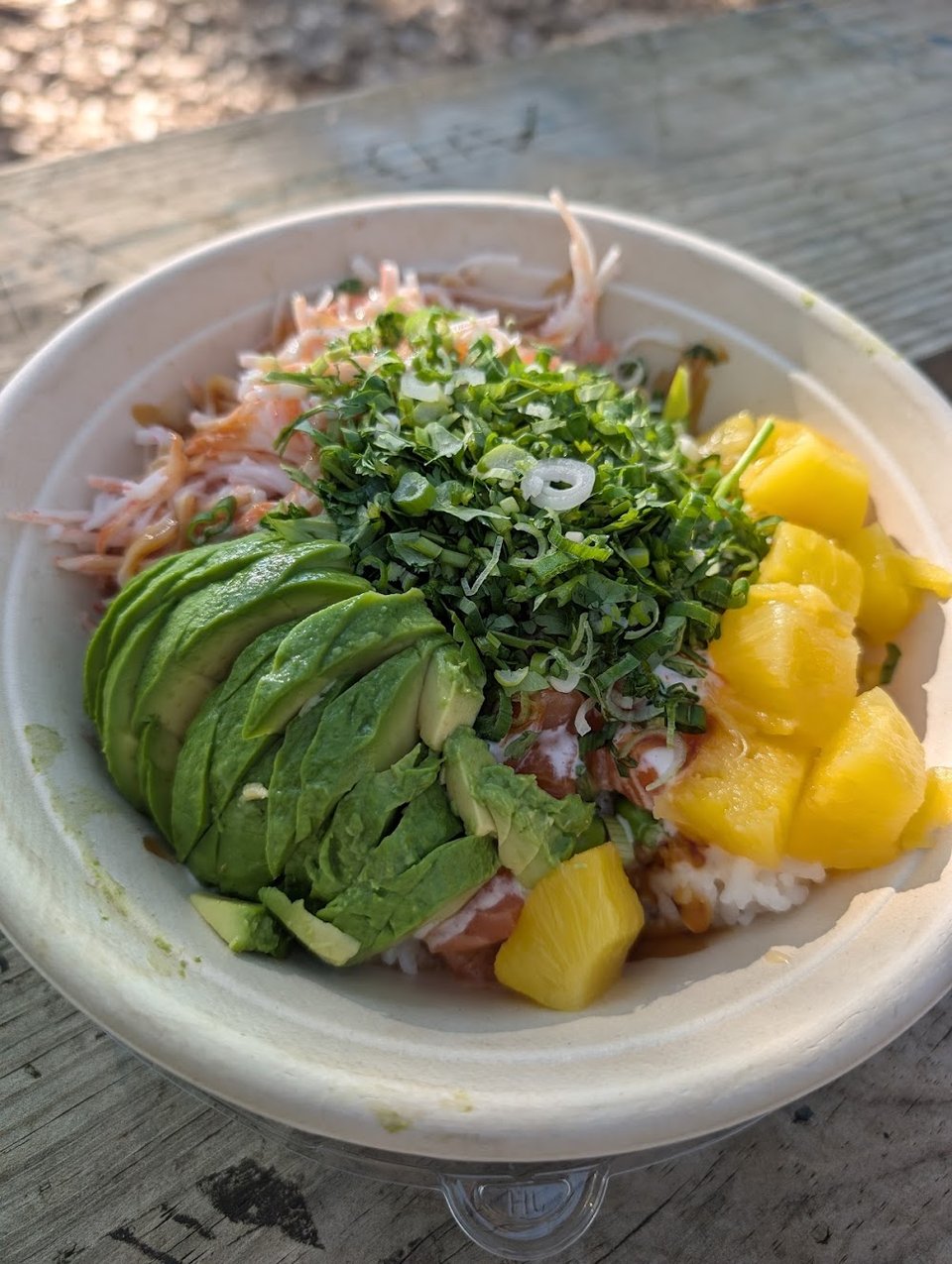 Simple menu layout for poke bowls